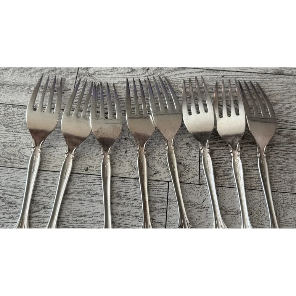 Vtg 8 ONEIDA Community ARTISTRY Dinner Forks 7-3/4